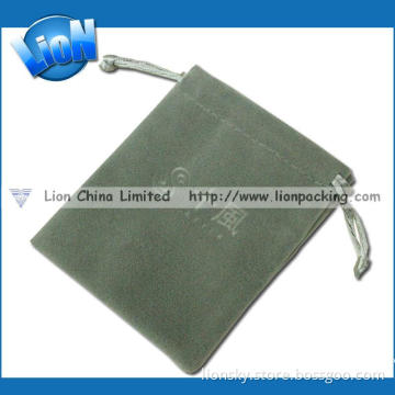 Gray Embossing USB Velvet Pouch High Quality (E-013)